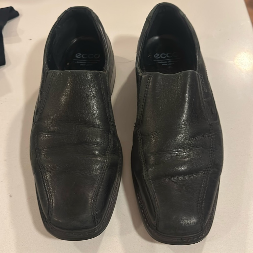 ECCO - Helsinki Men's Black Leather Slip-On Dress Loafer Shoe Size 10 (EU 44)